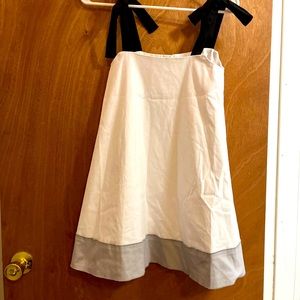Girl’s size 7 White and black Linen Dress Fraze NWT